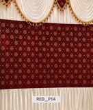 Maroon Velvet Royal Embroidered Curtain (RED__P14)