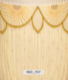 Ivory Cream Luxury Shimmer Sheer Stage Curtain 