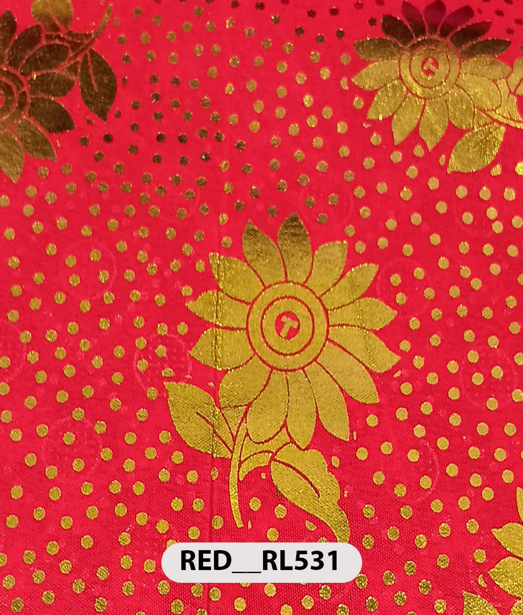 Roto Foil Print & Lycra Foil Print Fabric | Premium Shiny Decorative Fabric for Events & Draping
