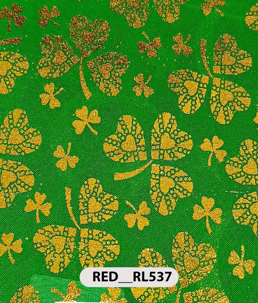 Roto Foil Print & Lycra Foil Print Fabric | Premium Shiny Decorative Fabric for Events & Draping