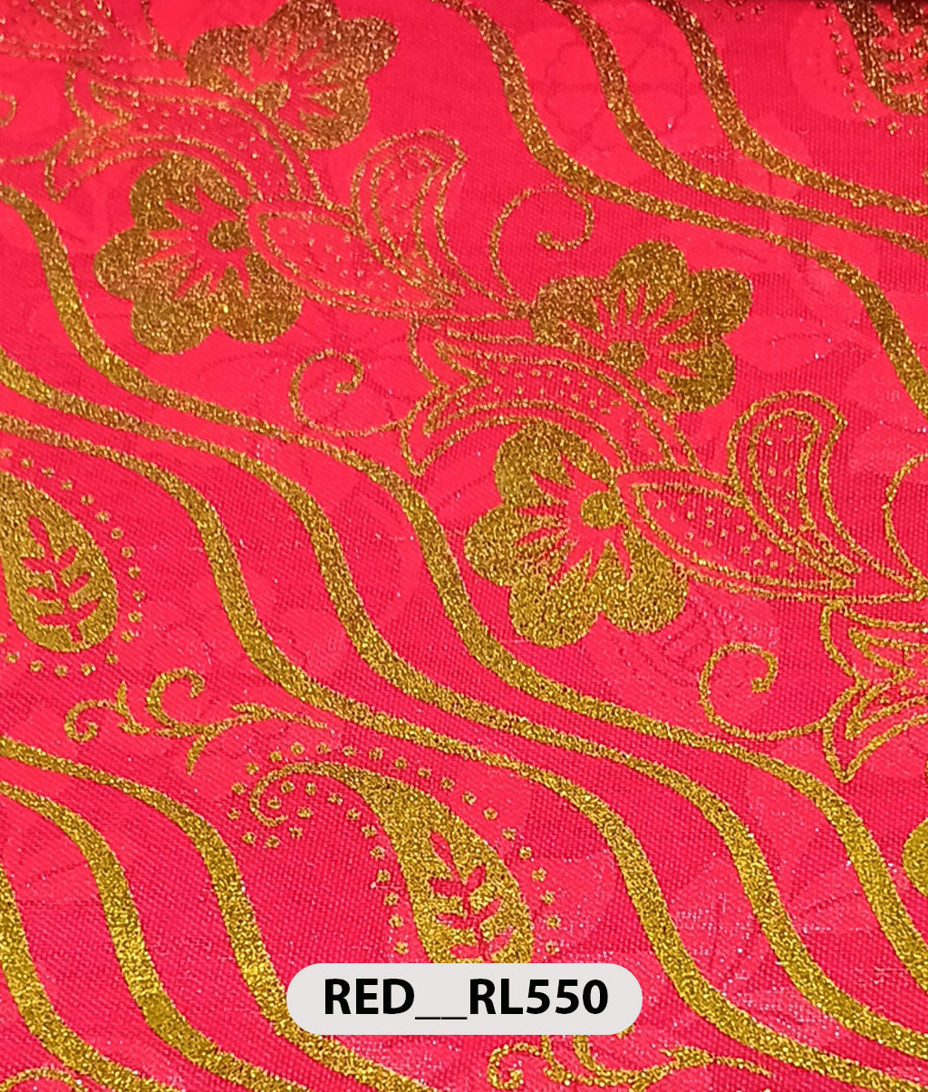 Roto Foil Print & Lycra Foil Print Fabric | Premium Shiny Decorative Fabric for Events & Draping