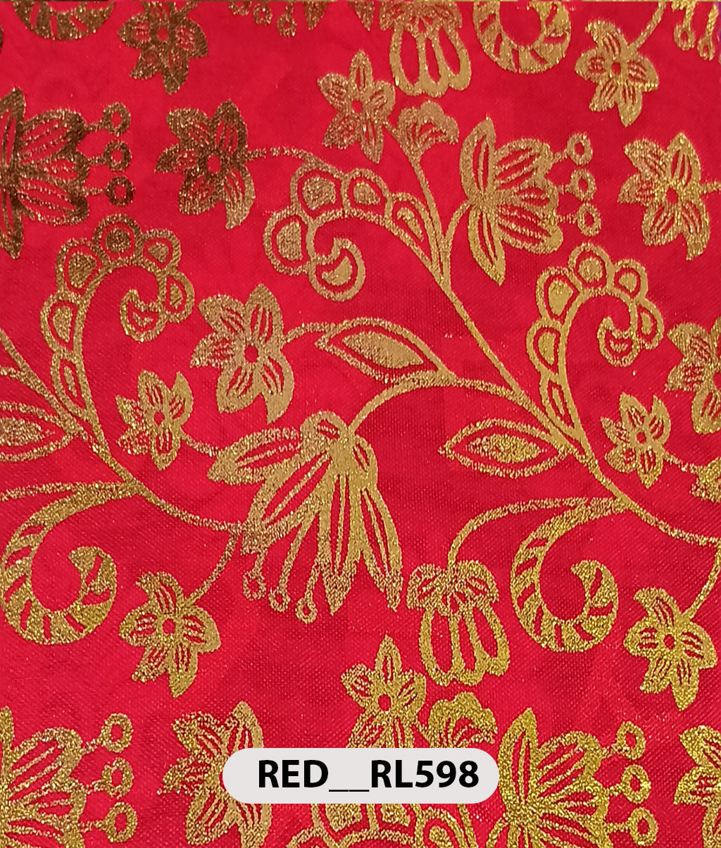Roto Foil Print & Lycra Foil Print Fabric | Premium Shiny Decorative Fabric for Events & Draping