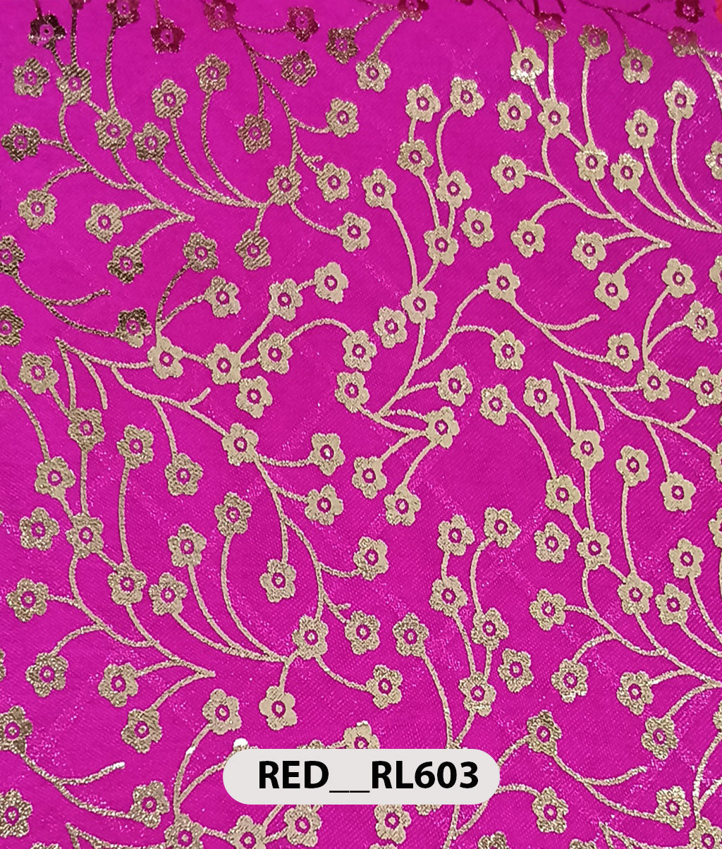 Roto Foil Print & Lycra Foil Print Fabric | Premium Shiny Decorative Fabric for Events & Draping