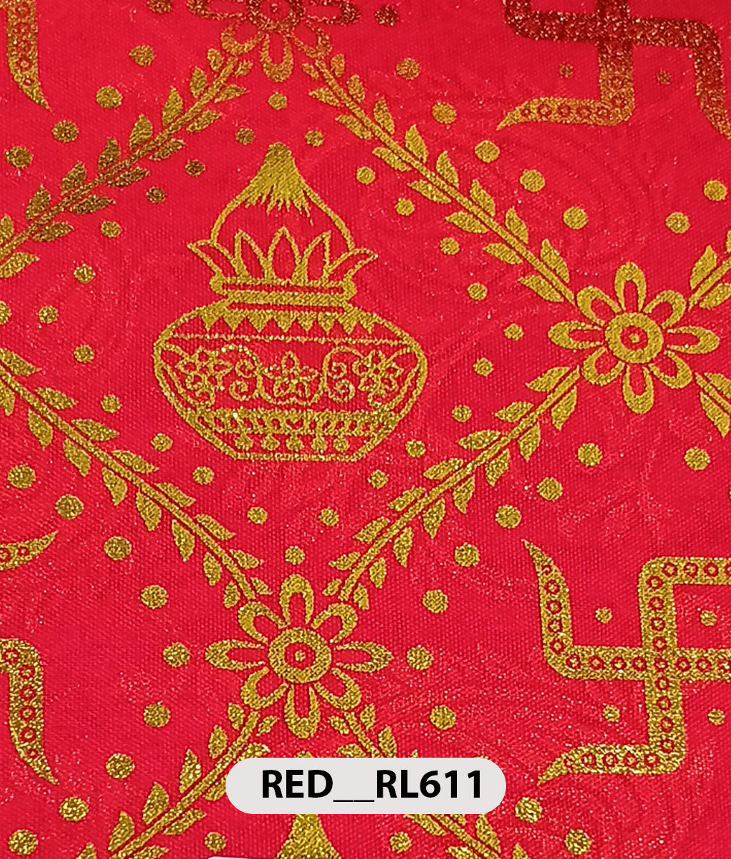 Roto Foil Print & Lycra Foil Print Fabric | Premium Shiny Decorative Fabric for Events & Draping