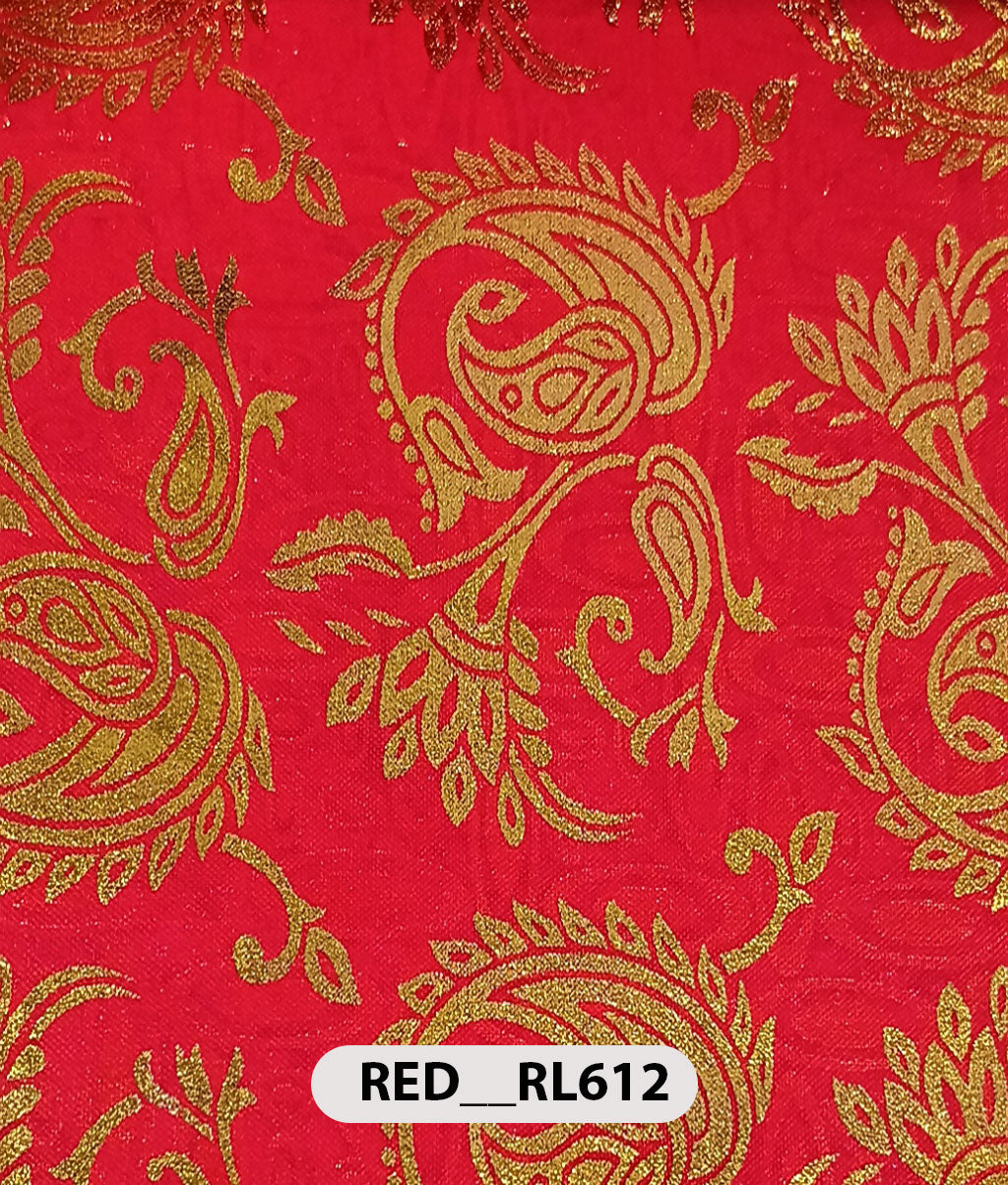 Roto Foil Print & Lycra Foil Print Fabric | Premium Shiny Decorative Fabric for Events & Draping