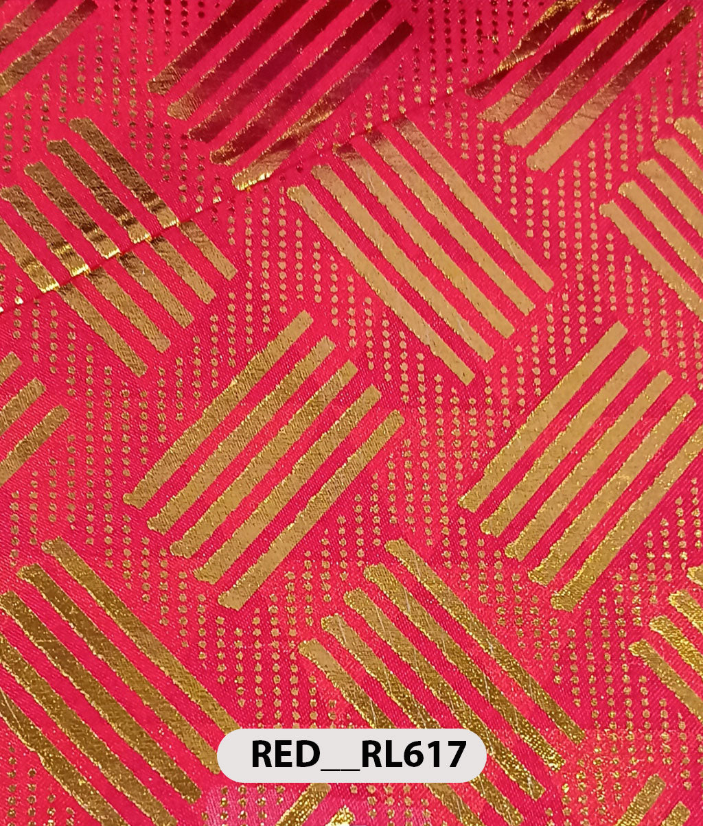 Roto Foil Print & Lycra Foil Print Fabric | Premium Shiny Decorative Fabric for Events & Draping