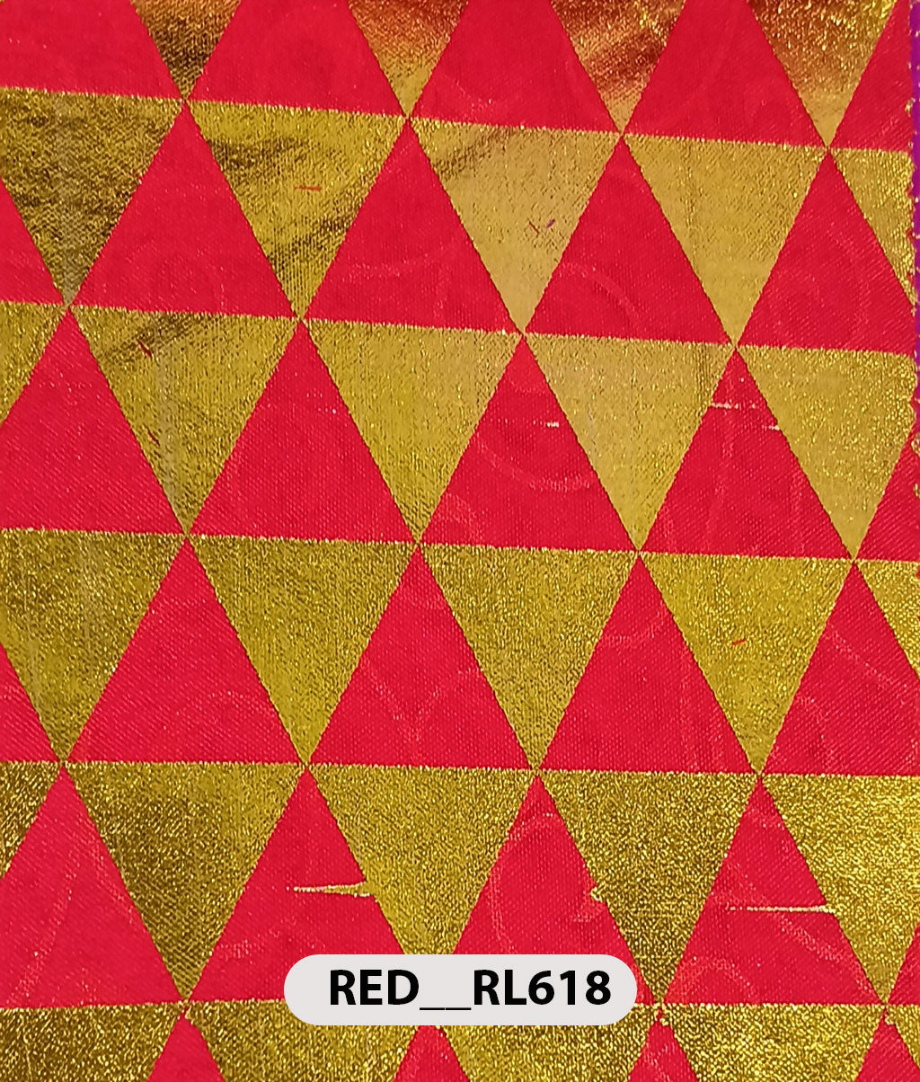 Roto Foil Print & Lycra Foil Print Fabric | Premium Shiny Decorative Fabric for Events & Draping