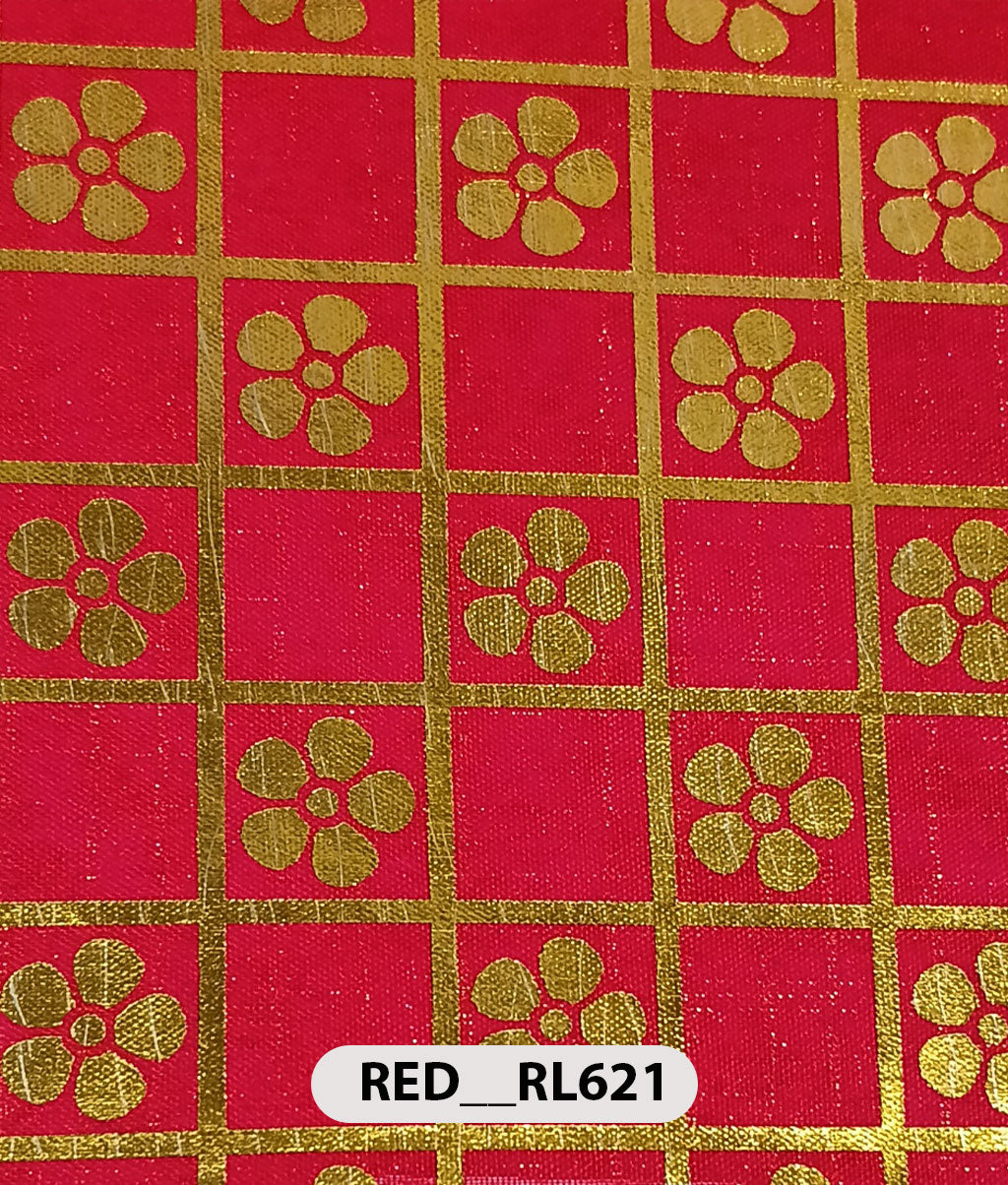 Roto Foil Print & Lycra Foil Print Fabric | Premium Shiny Decorative Fabric for Events & Draping