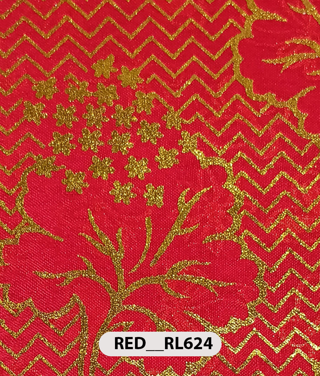 Roto Foil Print & Lycra Foil Print Fabric | Premium Shiny Decorative Fabric for Events & Draping