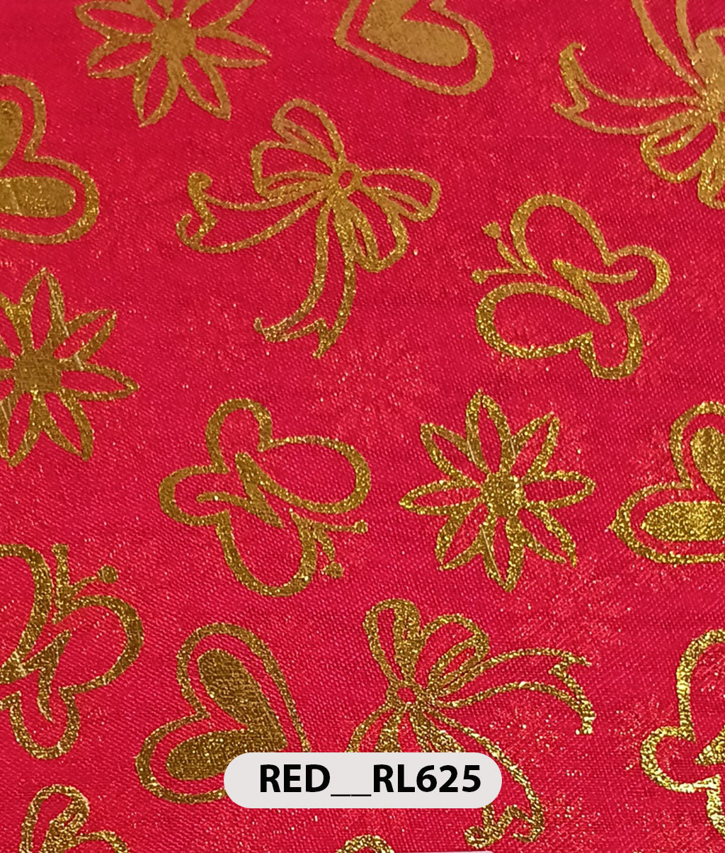 Roto Foil Print & Lycra Foil Print Fabric | Premium Shiny Decorative Fabric for Events & Draping
