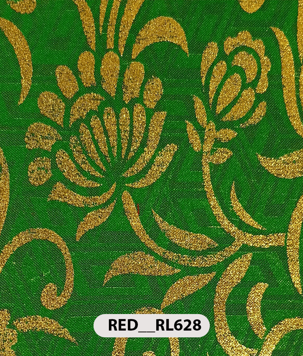 Roto Foil Print & Lycra Foil Print Fabric | Premium Shiny Decorative Fabric for Events & Draping