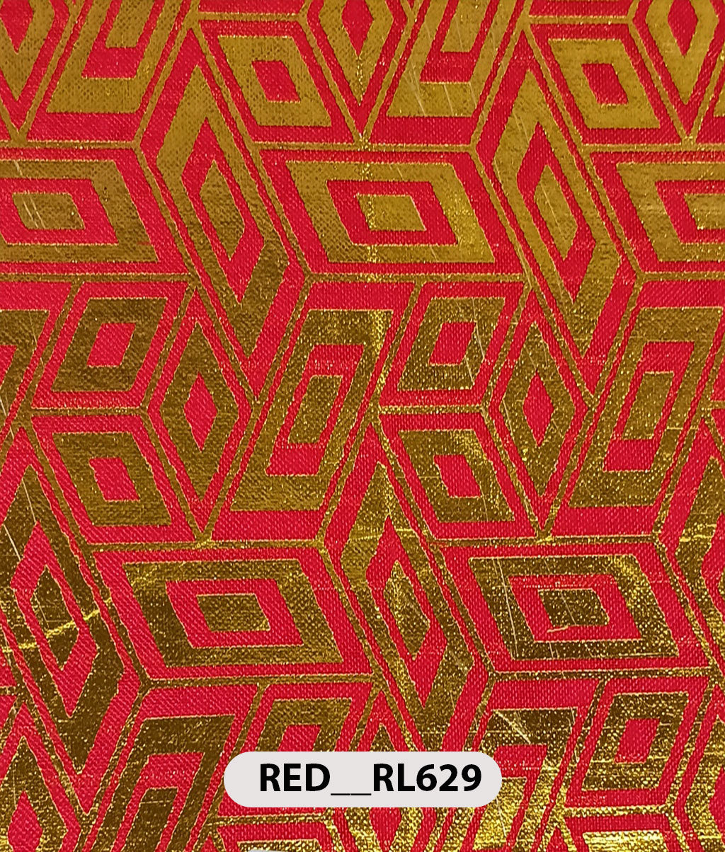 Roto Foil Print & Lycra Foil Print Fabric | Premium Shiny Decorative Fabric for Events & Draping
