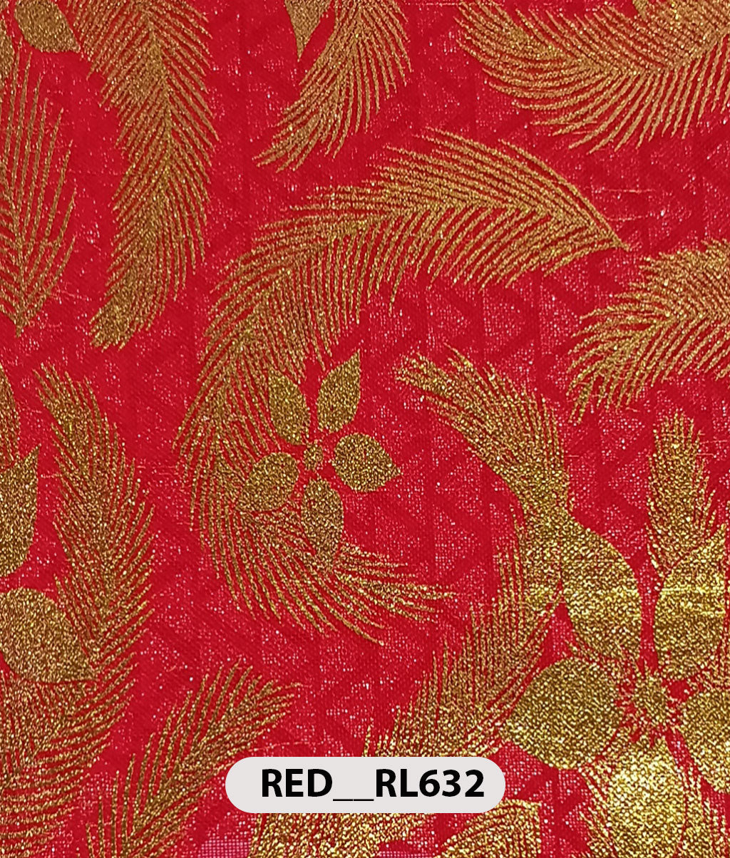 Roto Foil Print & Lycra Foil Print Fabric | Premium Shiny Decorative Fabric for Events & Draping
