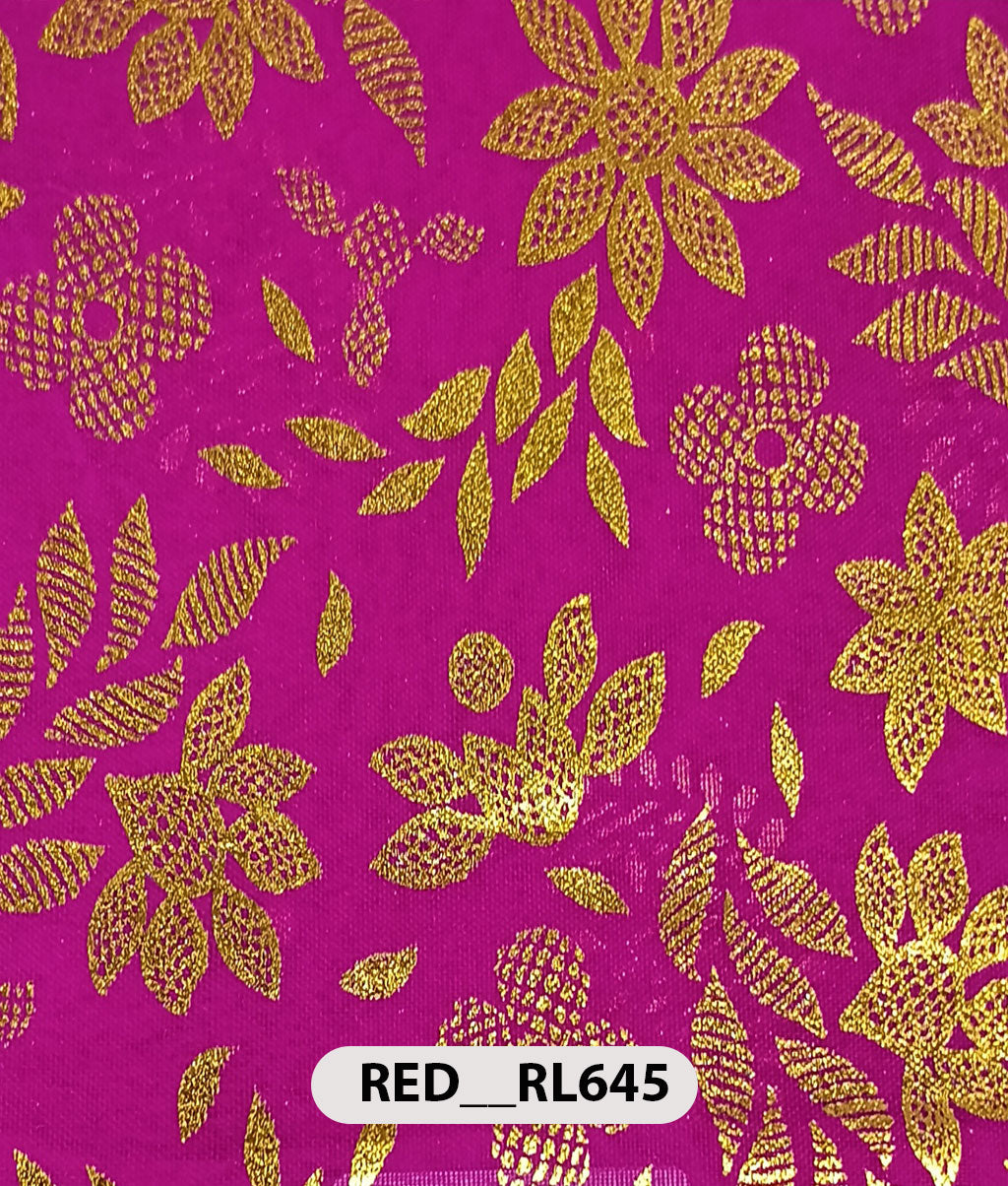 Roto Foil Print & Lycra Foil Print Fabric | Premium Shiny Decorative Fabric for Events & Draping