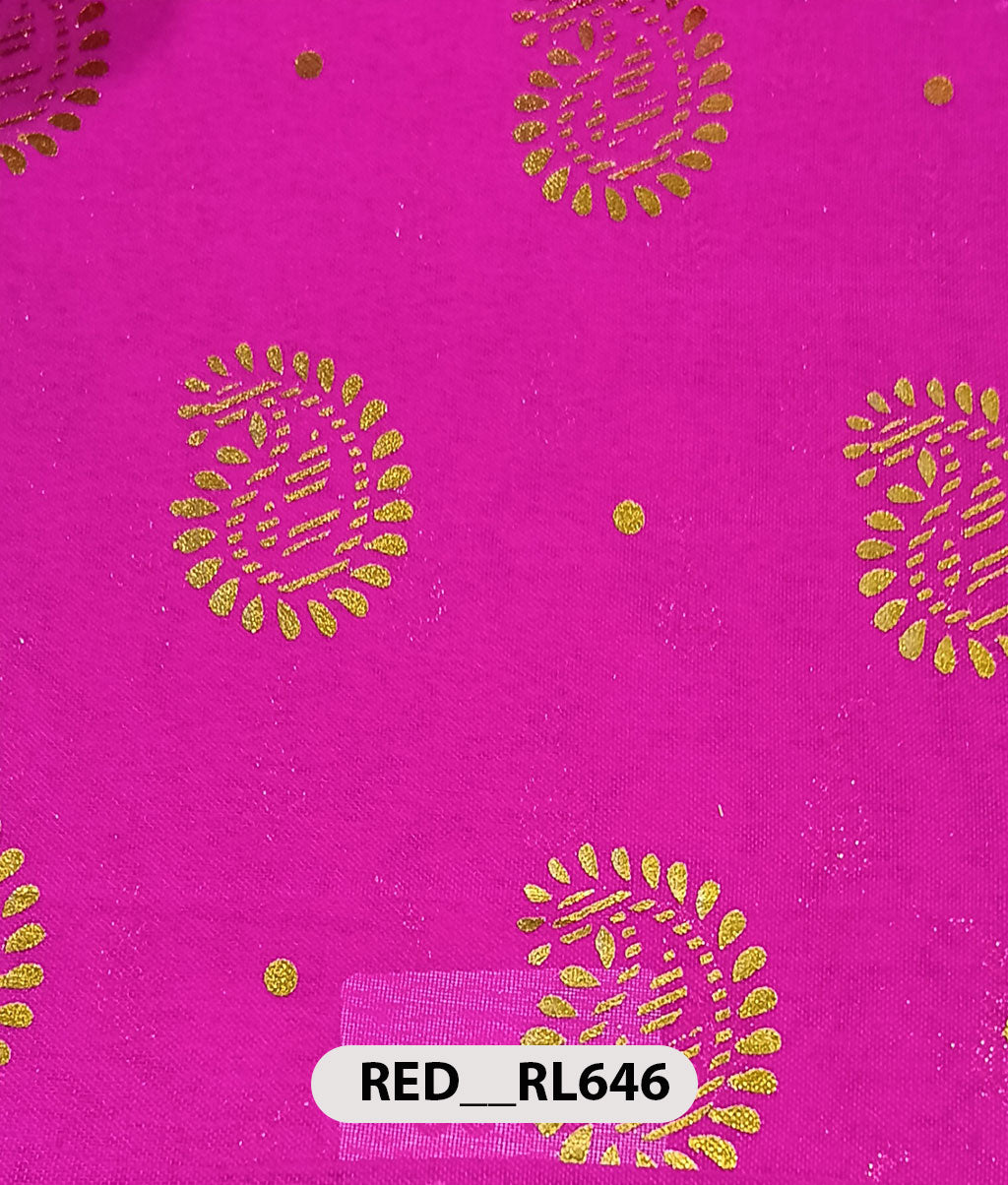 Roto Foil Print & Lycra Foil Print Fabric | Premium Shiny Decorative Fabric for Events & Draping