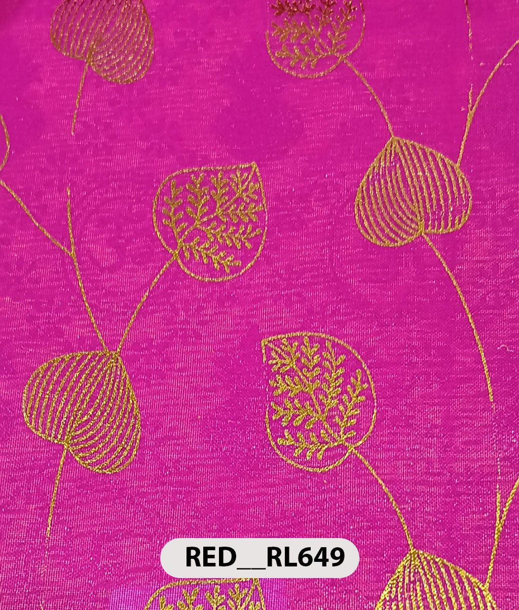 Roto Foil Print & Lycra Foil Print Fabric | Premium Shiny Decorative Fabric for Events & Draping
