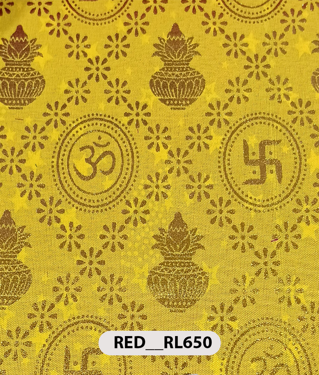 Roto Foil Print & Lycra Foil Print Fabric | Premium Shiny Decorative Fabric for Events & Draping