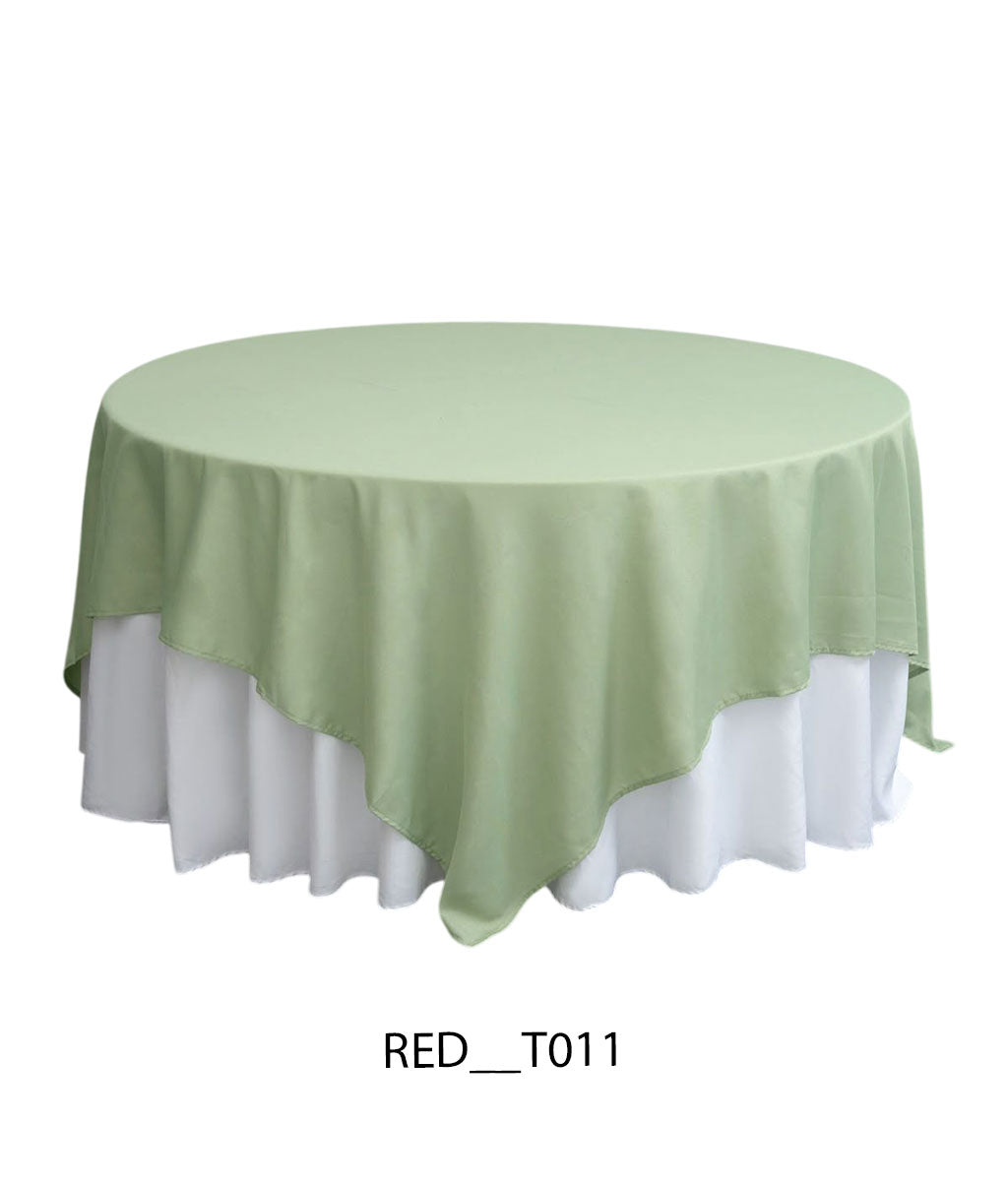 2 Layer Designer Round Table Cover with Overlay – Premium Event Table