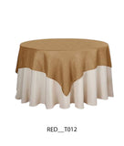 2 Layer Designer Round Table Cover with Overlay – Premium Event Table