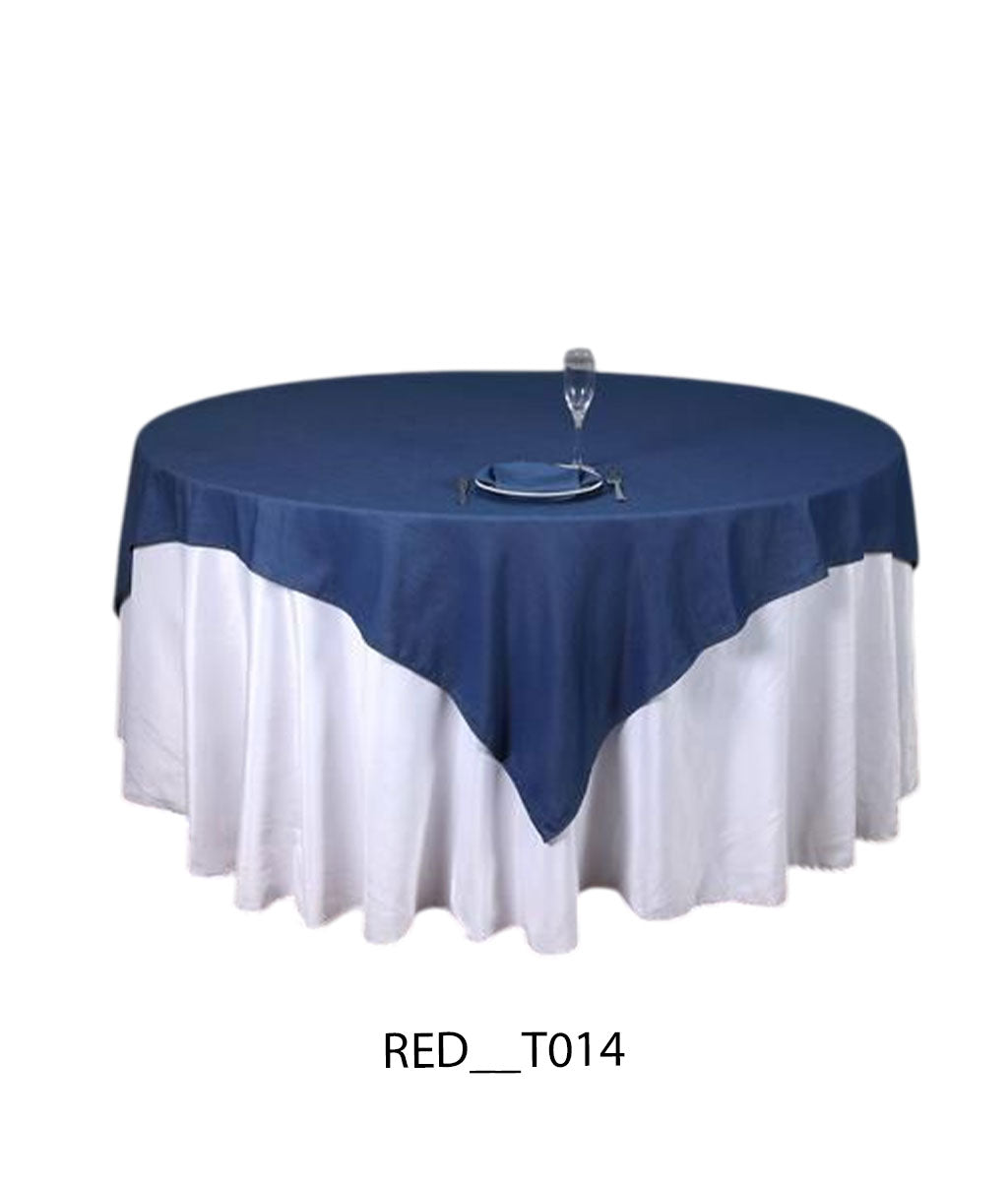 2 Layer Designer Round Table Cover with Overlay – Premium Event Table