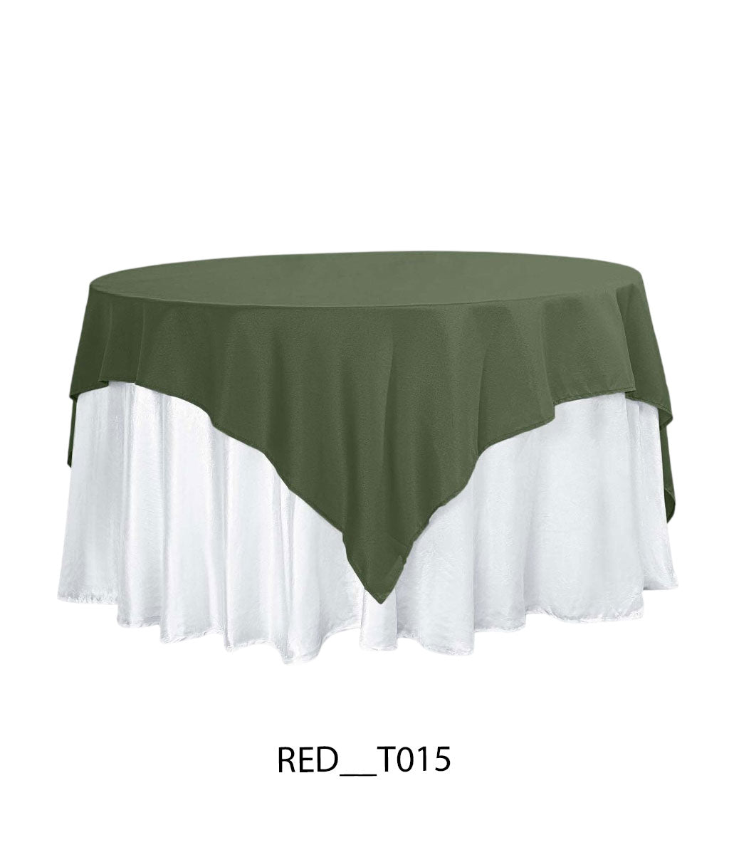 2 Layer Designer Round Table Cover with Overlay – Premium Event Table