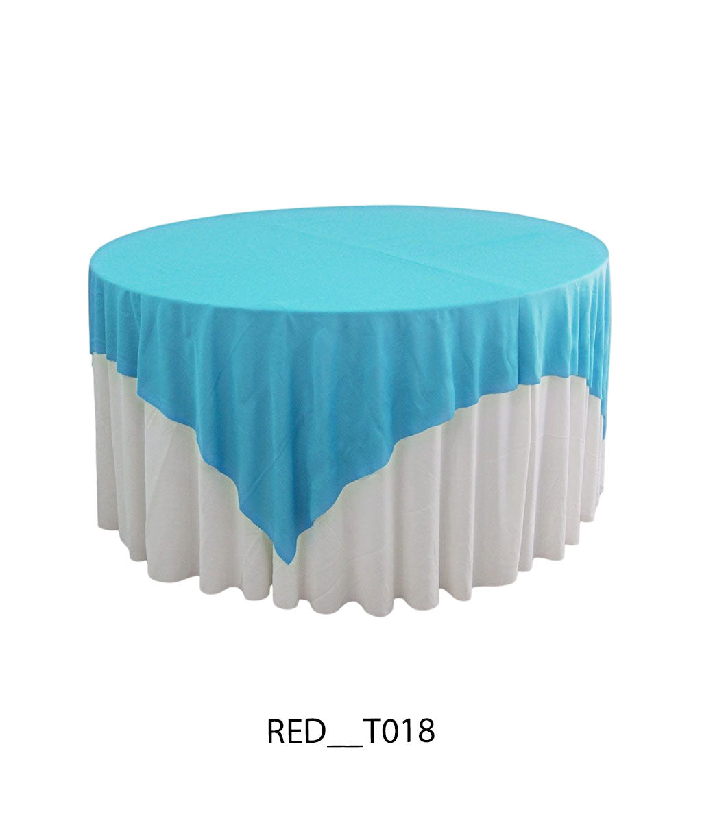 2 Layer Designer Round Table Cover with Overlay – Premium Event Table