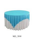 2 Layer Designer Round Table Cover with Overlay – Premium Event Table