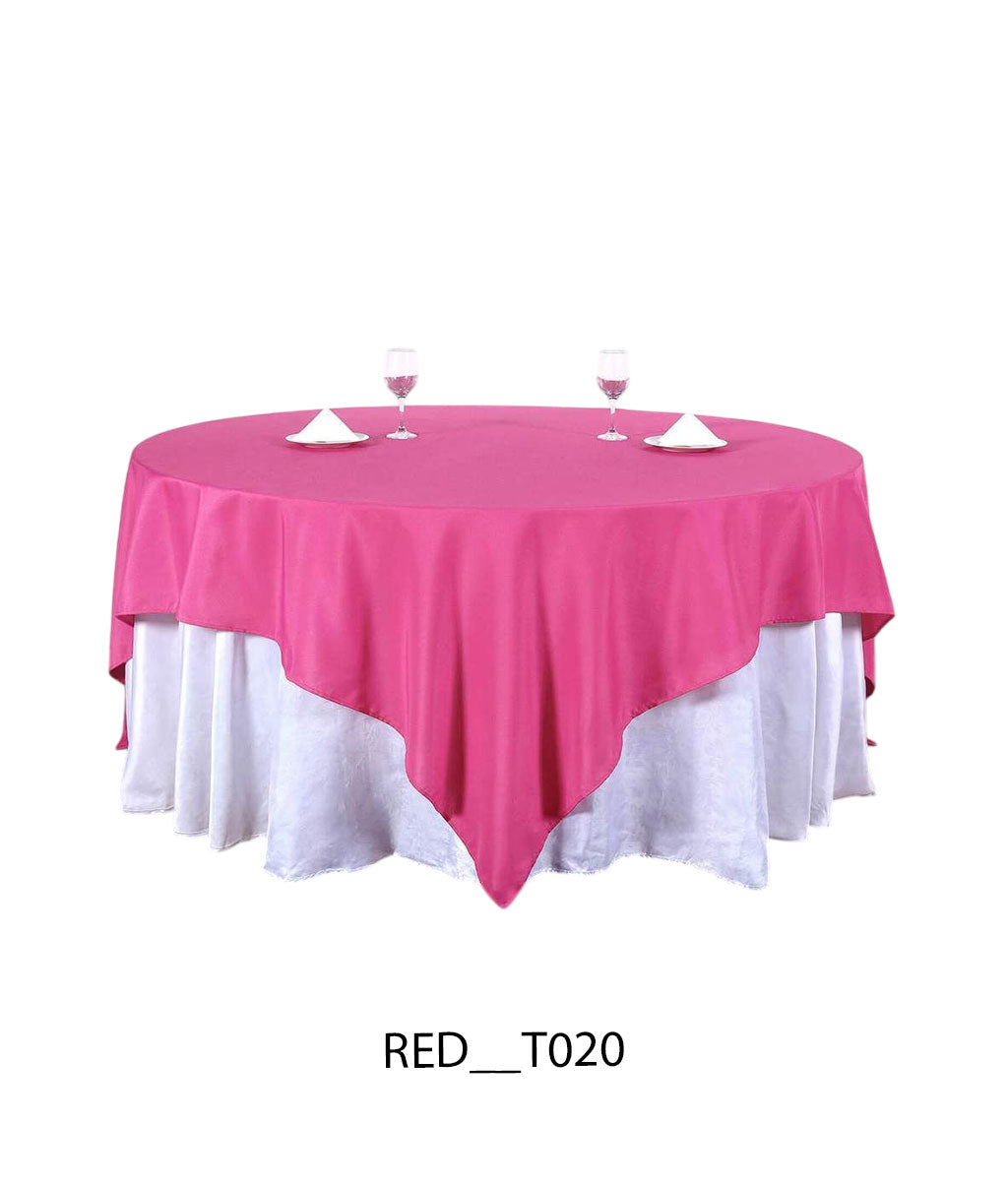 2 Layer Designer Round Table Cover with Overlay – Premium Event Table