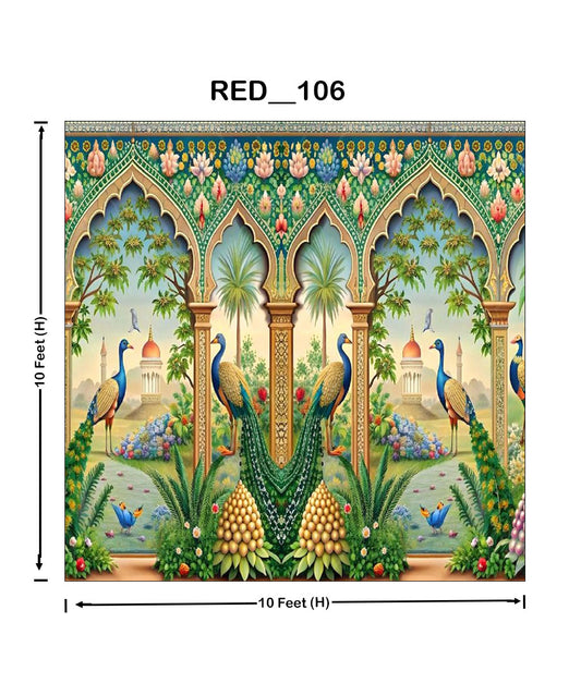  RED_106Royal Mughal Digital Parda (RED_102)