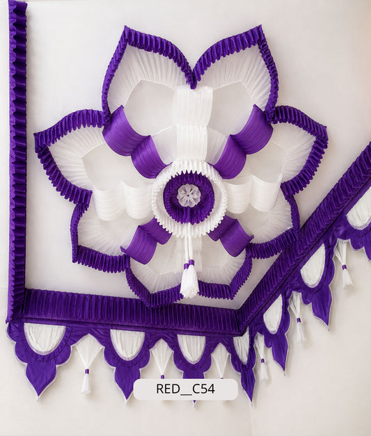 Royal Purple Lotus Mandala with Tassel Drop (RED__C54 )