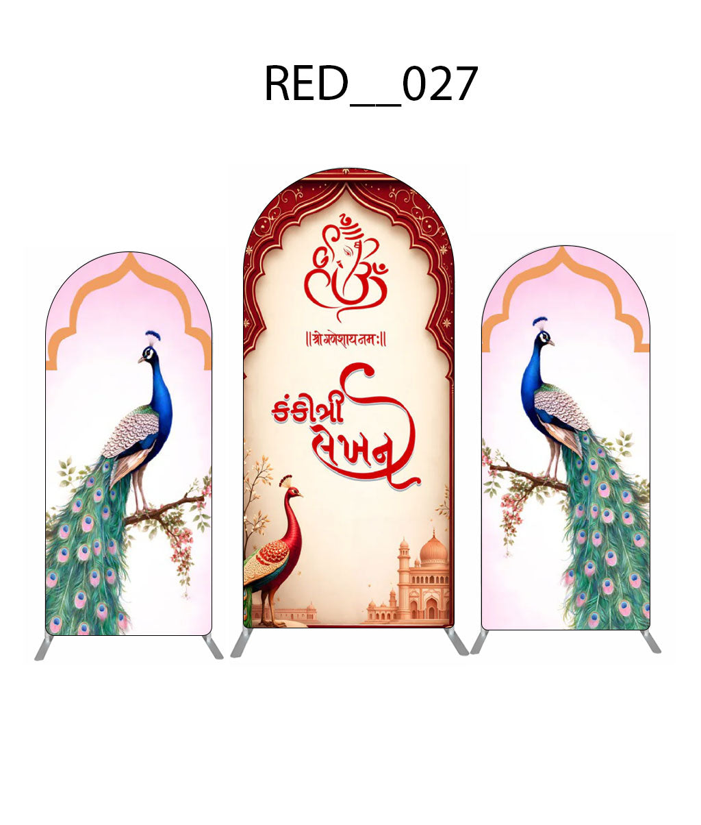 Traditional Kankotri Lekhan Peacock Theme