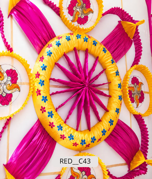 Radial Spoke Wheel Mandala (RED__C43)